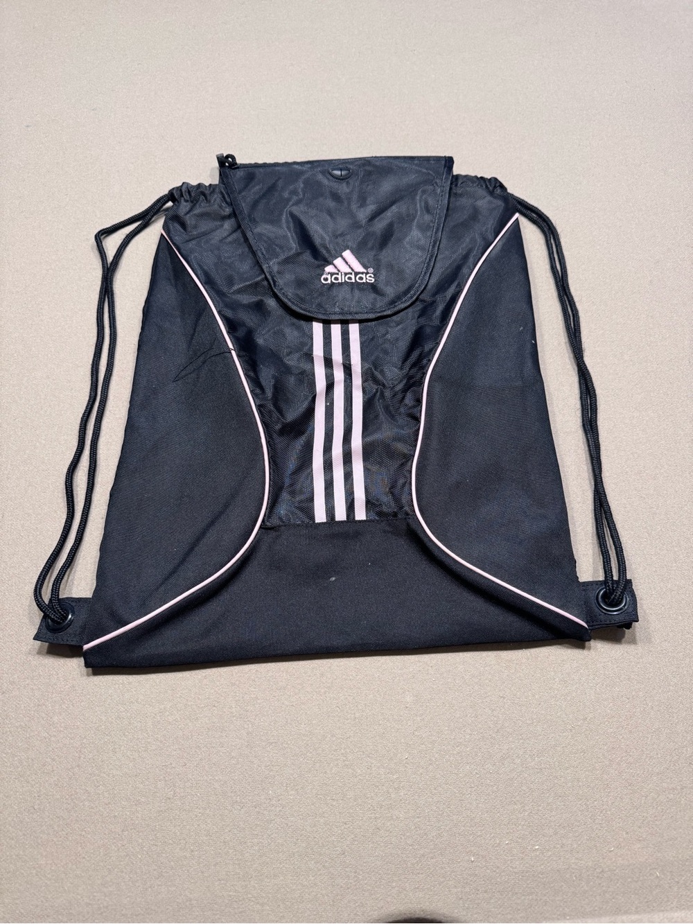 Adidas Black and Pink Adidas Alliance Sackpack